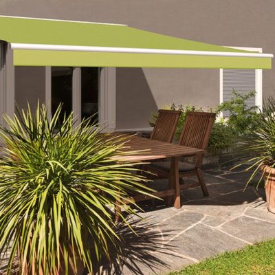 Diensweek Terrassenmarkise – Manuell Ausziehbar, 3 M, Polyester, UV-Schutz, Komplett Montiert